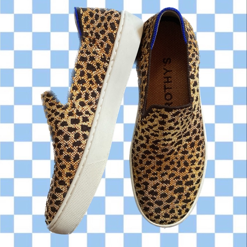 Rothy's Leopard Print Slip-On Sneakers